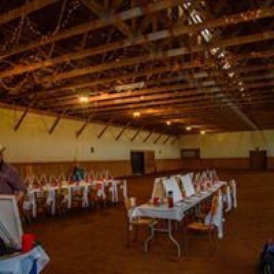 a group of people in a room