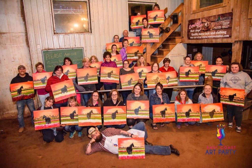 a group of people in a room