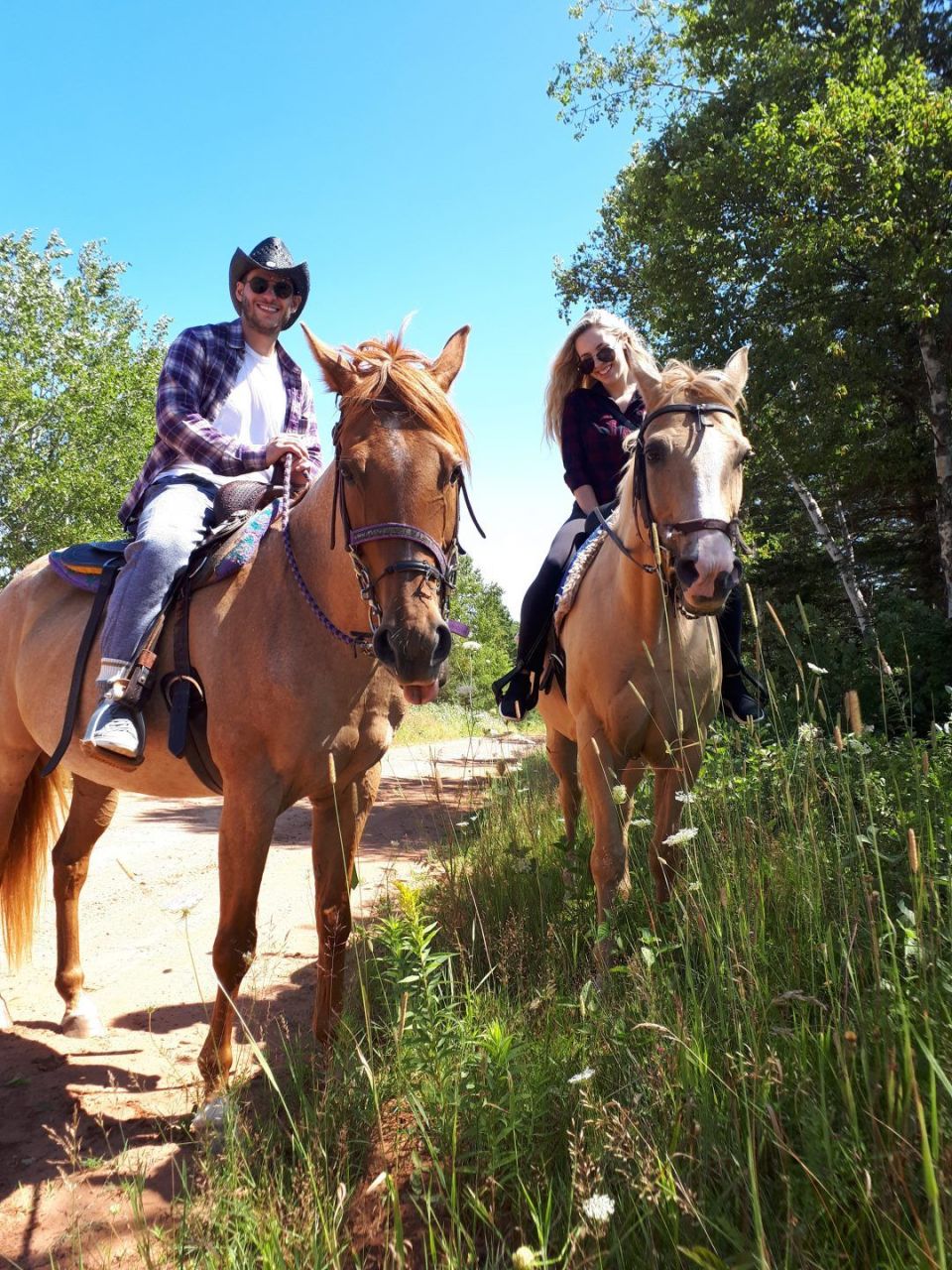 20170807_122040-1080×1440 (1) a group of people riding on the back of a brown horse