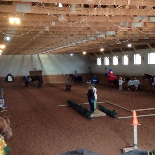 a group of people in a room