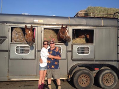 a person standing in front of a truck