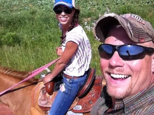 a man riding a horse