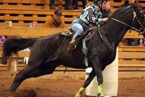 a man riding a horse